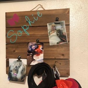 Personalized dog leash holder